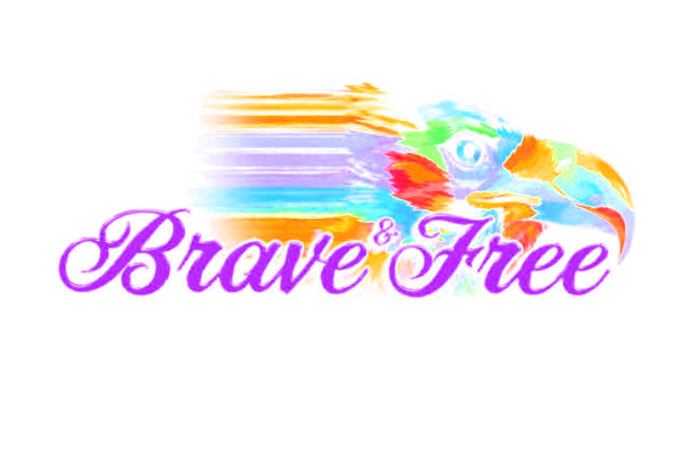 Brave & Free logo with eagle artwork